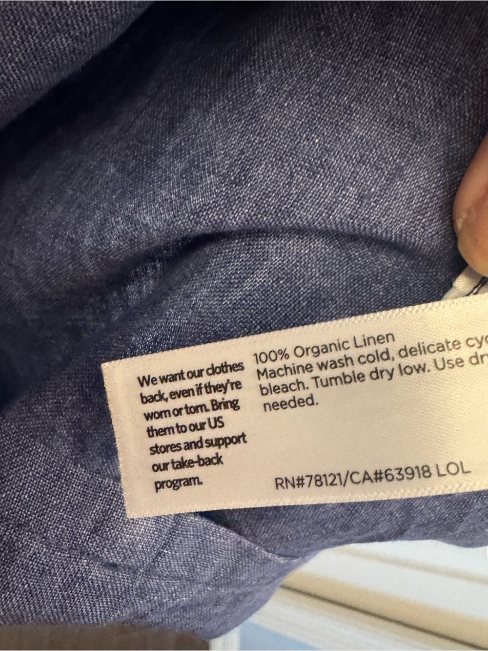 Eileen Fisher Blueberry Washed Organic Linen Delave Dress 2X Lagenlook - Picture 3 of 4
